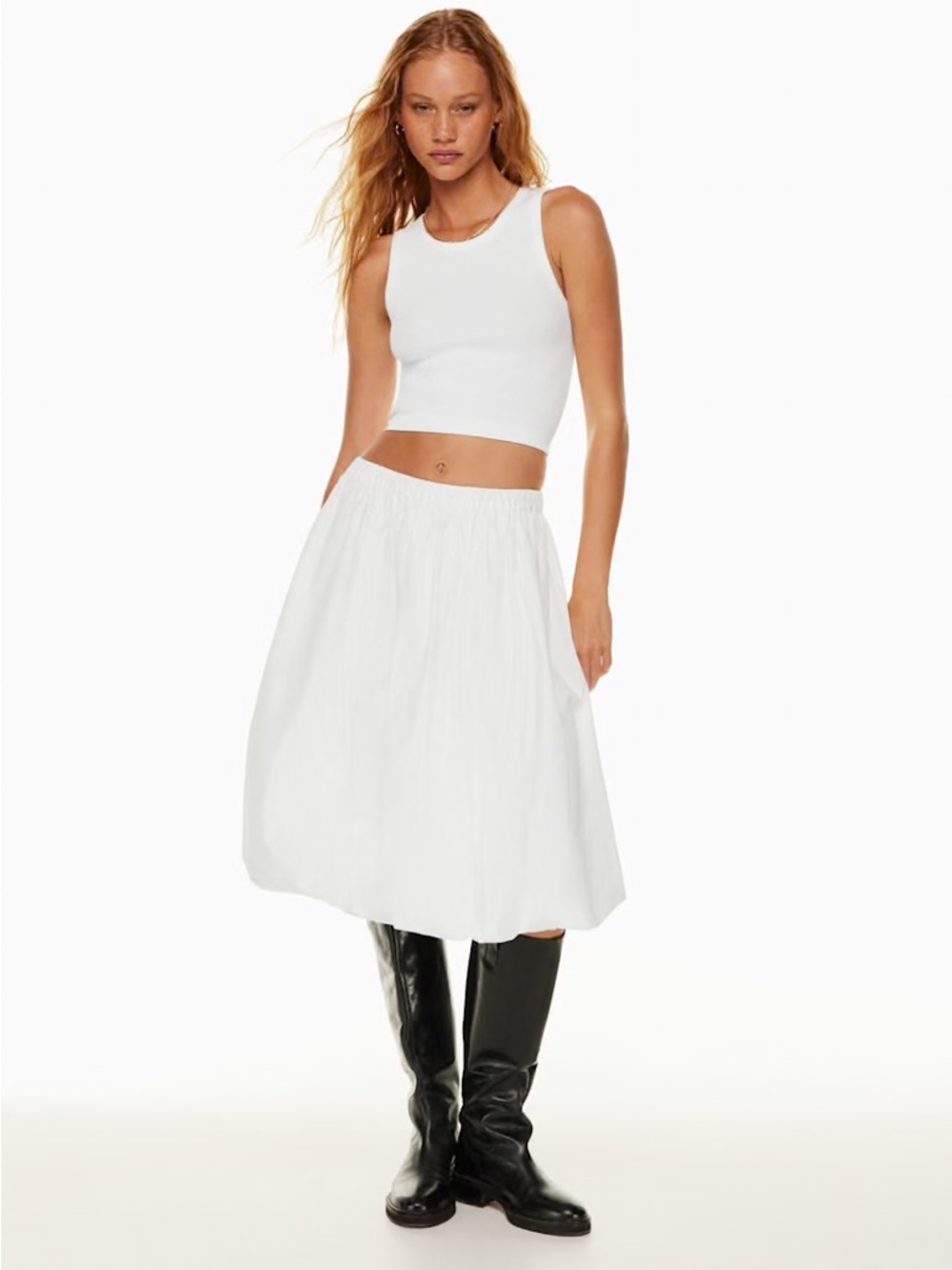 ARITZIA midi bubble skirt